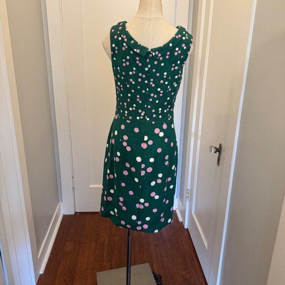 Boden Martha Shift Sleeveless Polka Dot Dress Sap Green Dandelion Size 6 - Picture 8 of 15